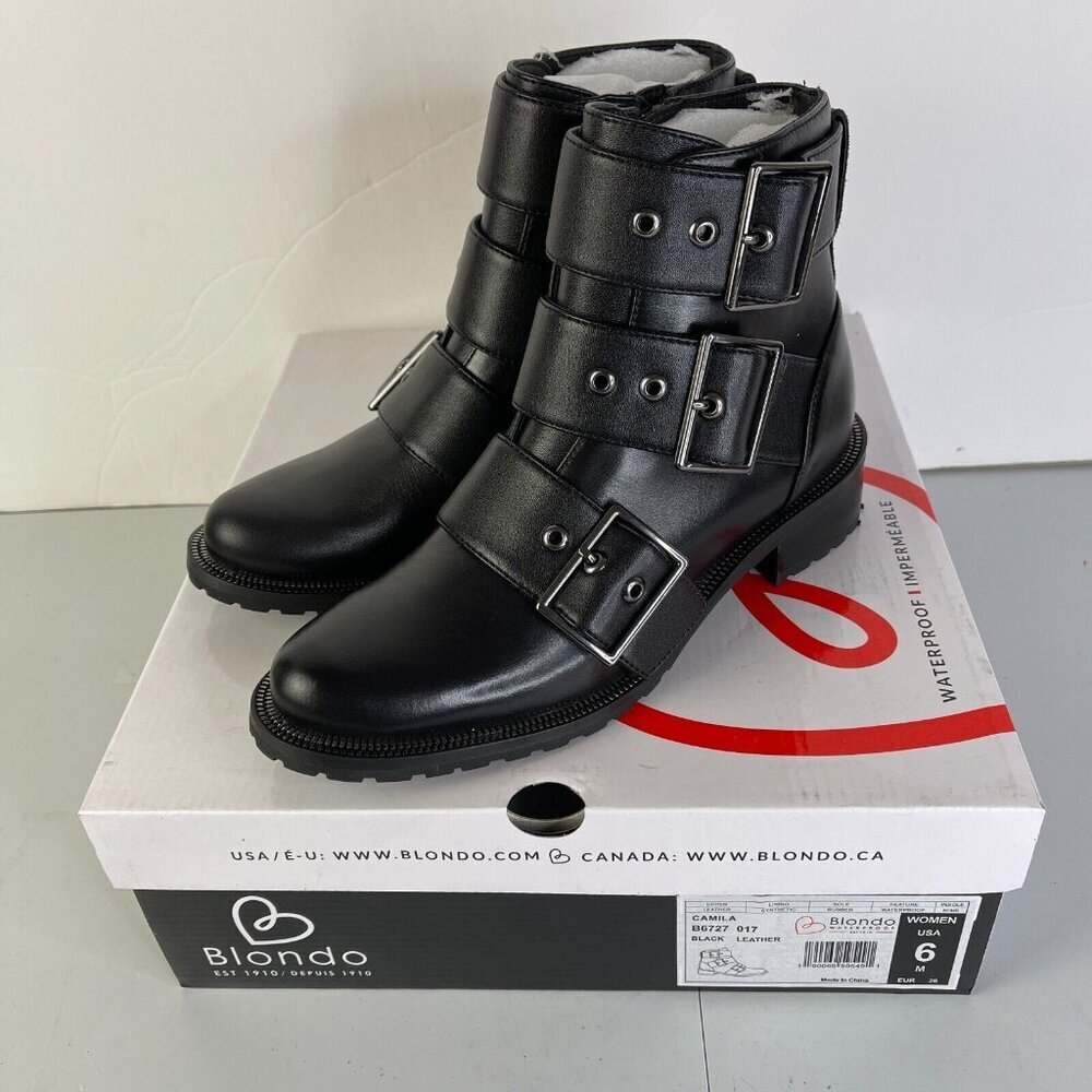 Blondo Camila Waterproof Bootie Black Womens Size 6 NIB